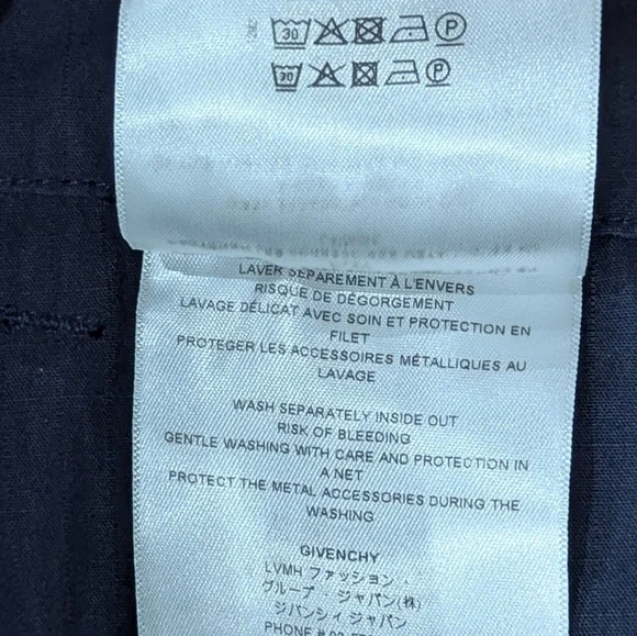$2200 Mens Givenchy Cotton Utilitarian Pockets Carpenter Pants Navy 52 US 36 - Picture 13 of 13